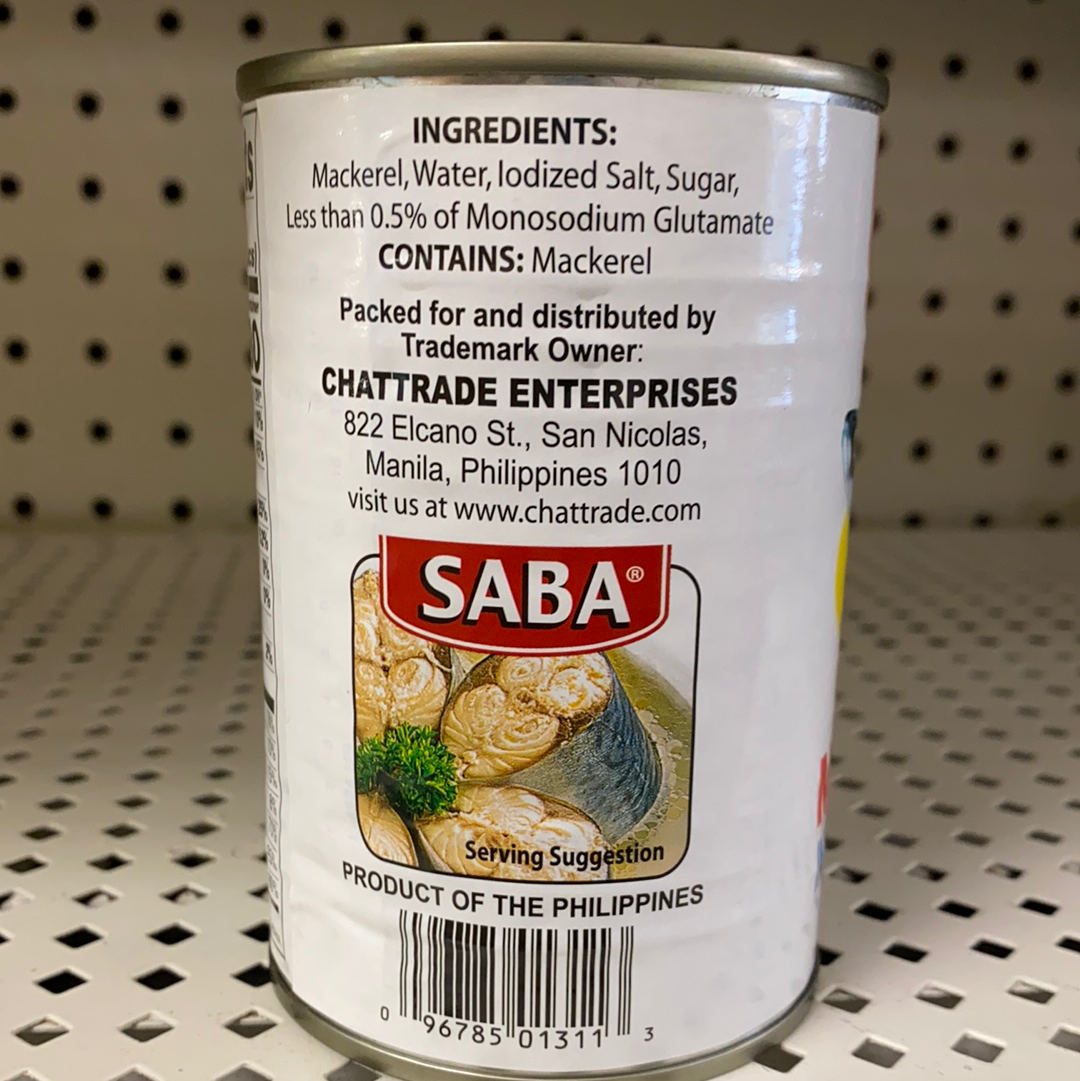 Saba Mackerel In Water Salt Added - 15 oz