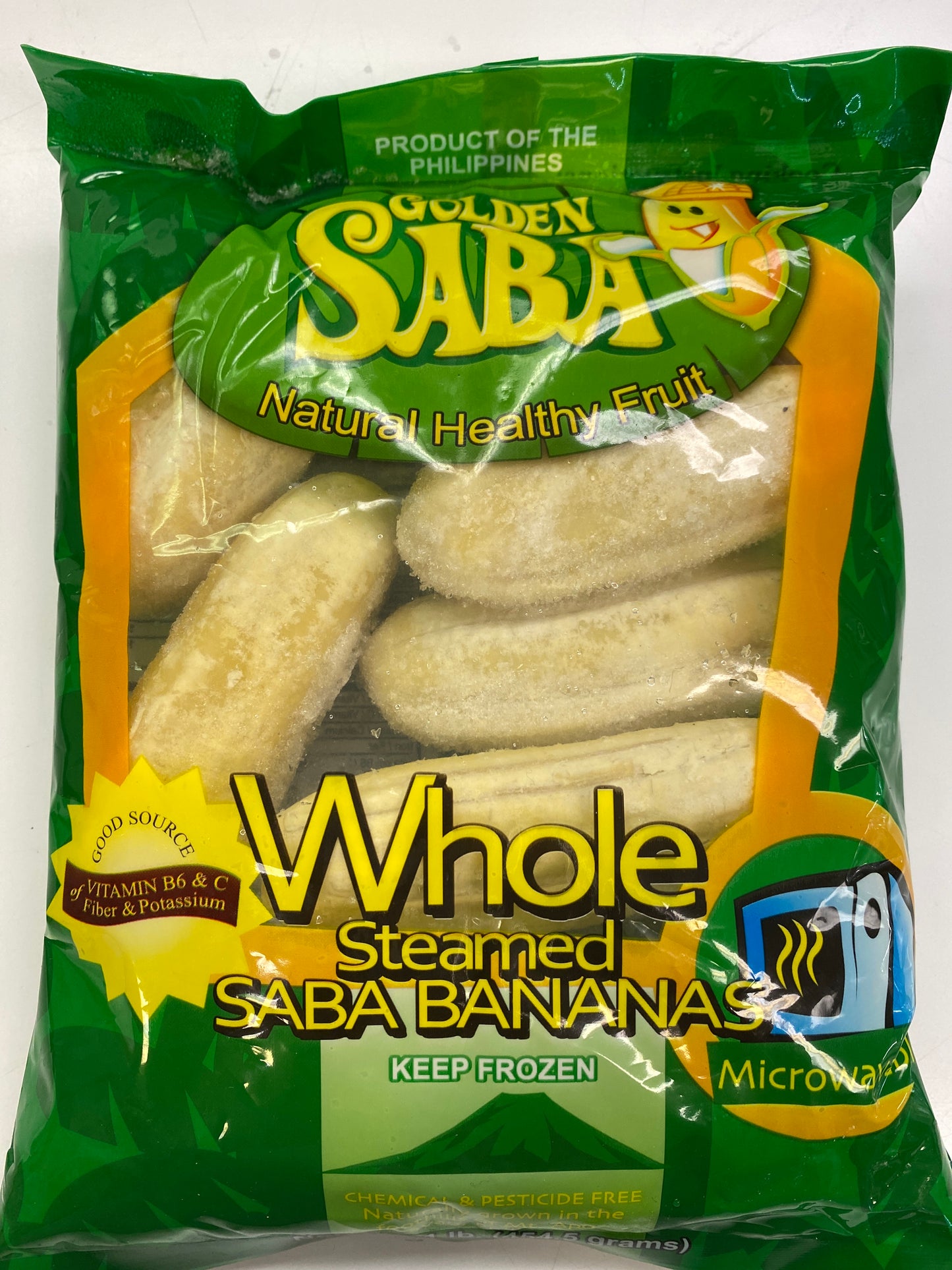 Golden Saba Whole Steamed Sab Bananas 1 Lb.