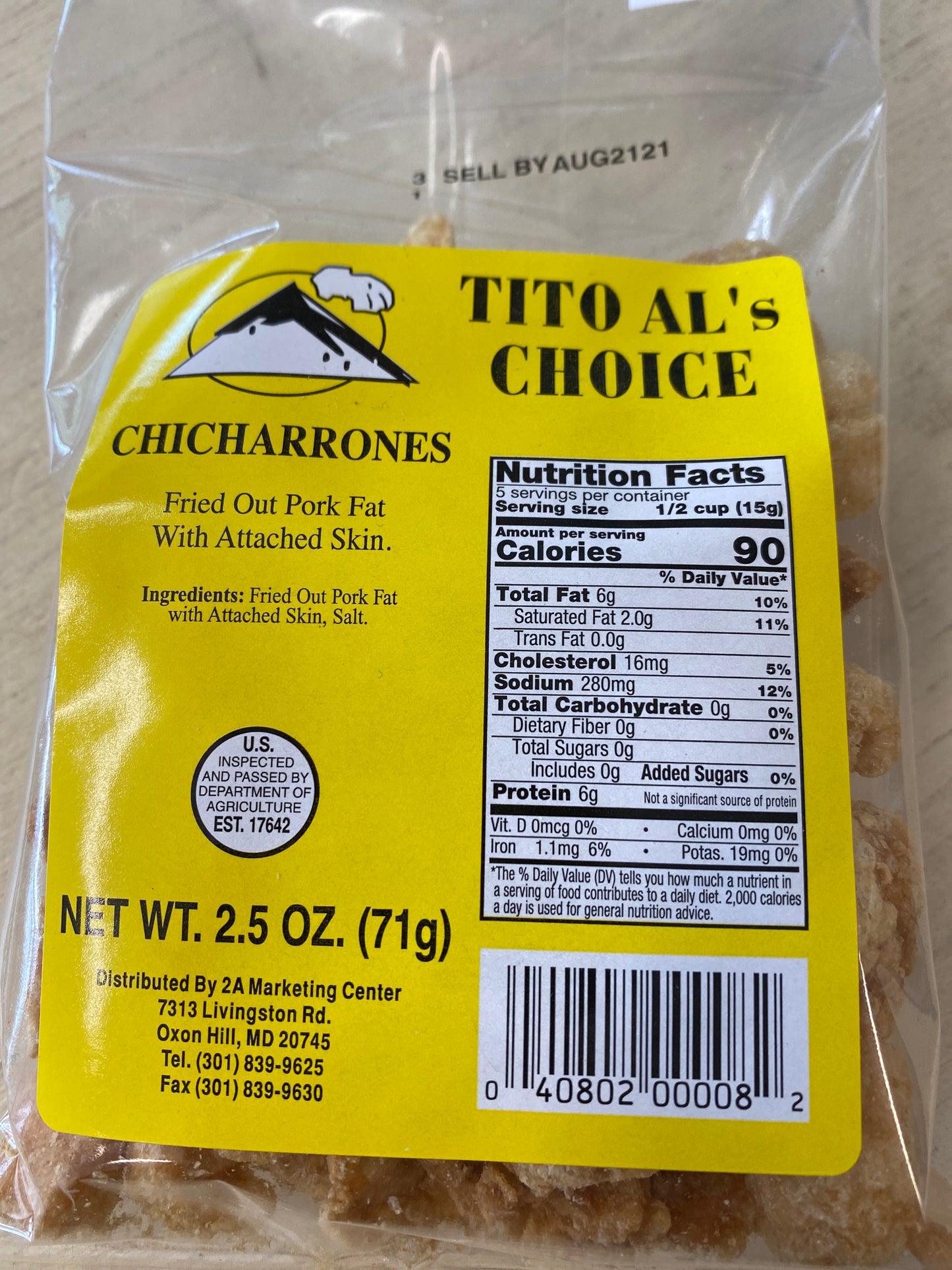 Tito Al's Chicharrones - 2.5 oz