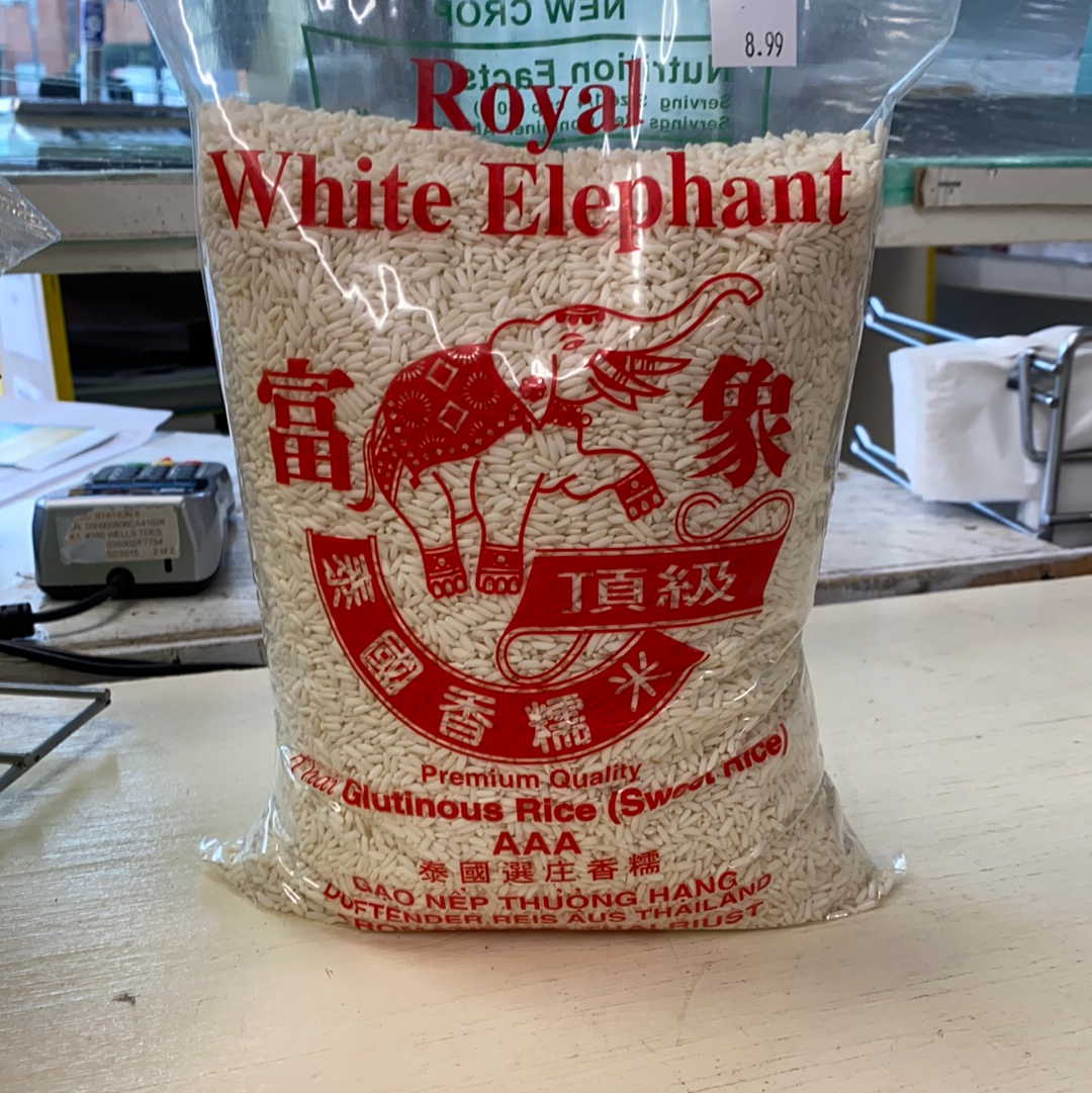 Royal White Elephant Glutinous Rice Sweet Rice 5 Lbs.