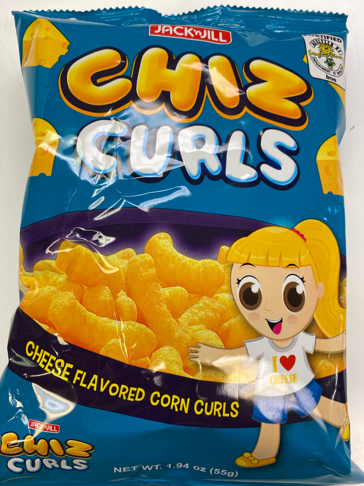 Jack 'N Jill Chiz Curls Cheese Flavored Corn Curls - 1.94oz