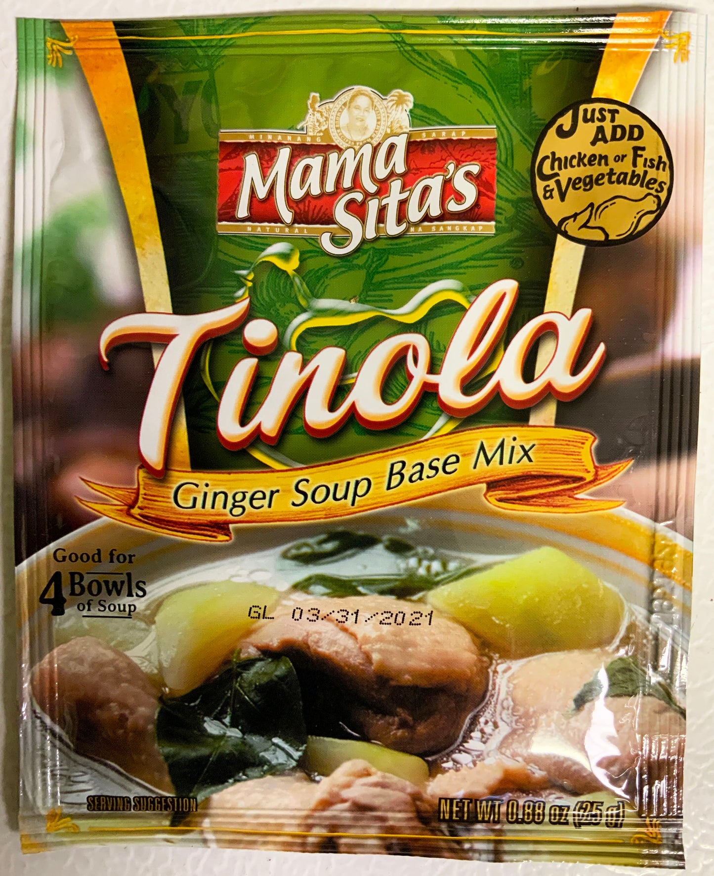 Mama Sita's Ginger Tinola Soup Base Mix - .88 oz