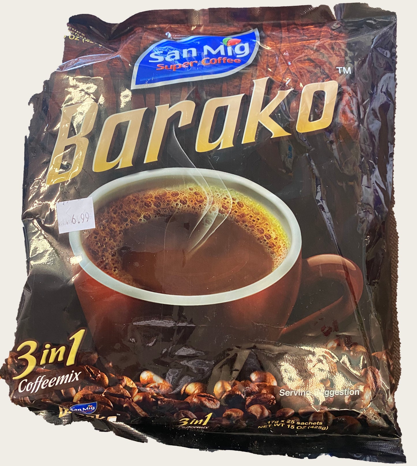 San Mig Super Coffee Barako 3-1 mix - 25 sachets