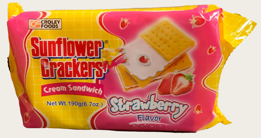 Croley Foods Sunflower Crackers Cream Sandwich Strawberry - 6.7oz